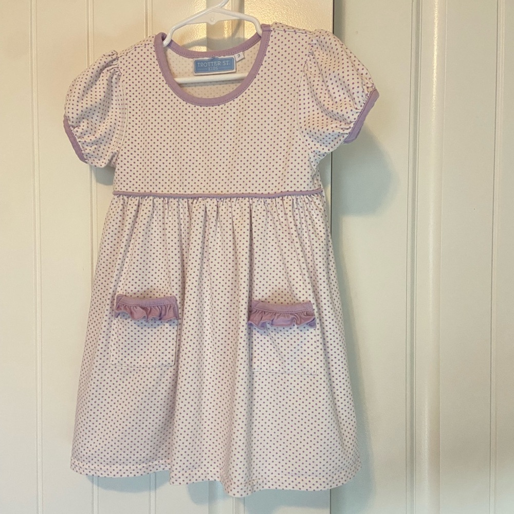 Purple Polka Dot Trotter Street Dress